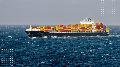 Cargo containership in the ocean blog image