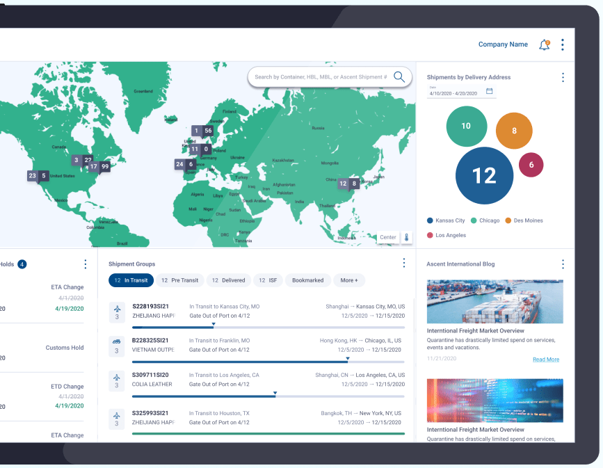 PEAK freight marketplace tablet