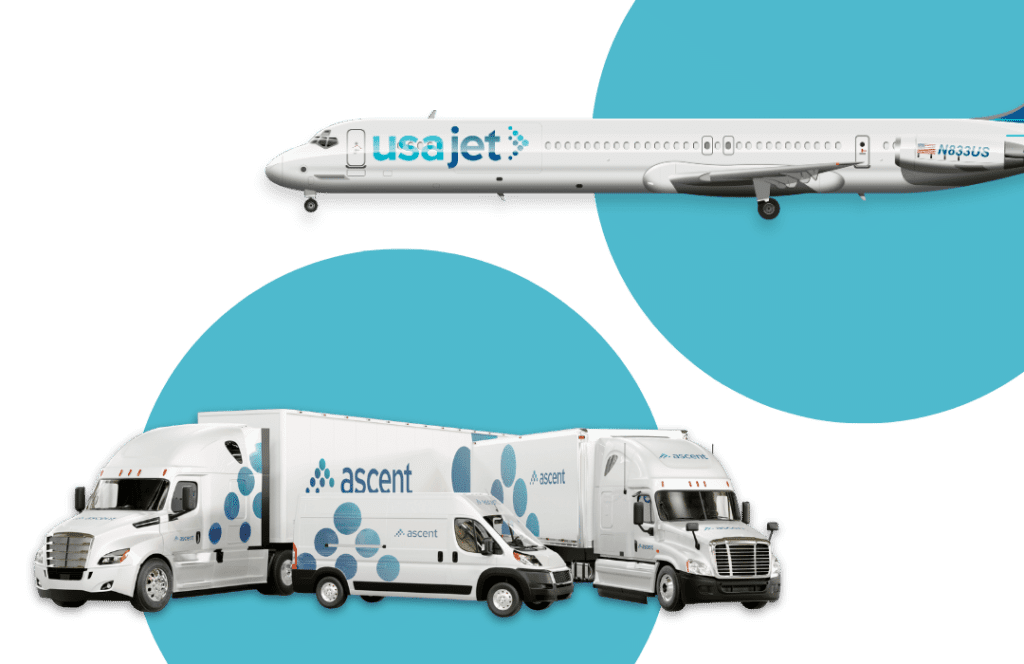 ascent owned trucks and air cargo plane